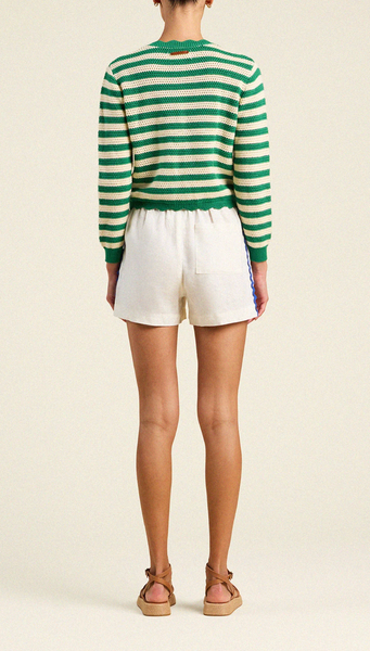 Vento Cotton Stripe Cardigan Sweater,Trovata - Shopidpearl