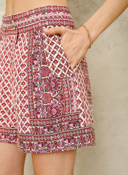 Viti Print Cotton Shorts,MABE - Shopidpearl