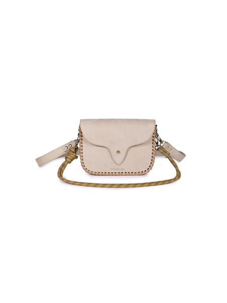 West Nubuck Hemp Calf Leather Small Handbag,Craie Studio - Shopidpearl