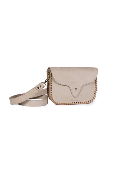 West Nubuck Hemp Calf Leather Small Handbag,Craie Studio - Shopidpearl