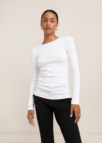 Lisa Rib Cotton Tee