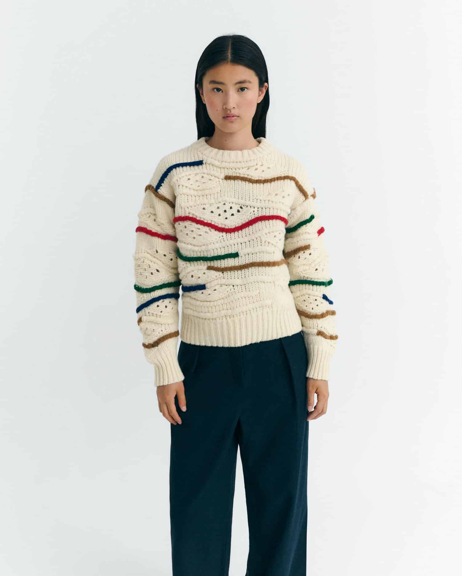 Candela Macarame Wool Sweater