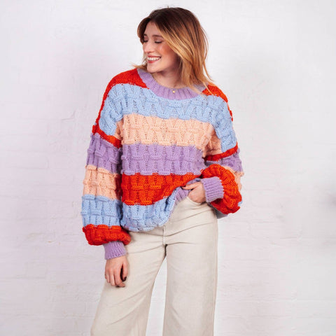 Mandy Criss-Cross Stripe Sweater