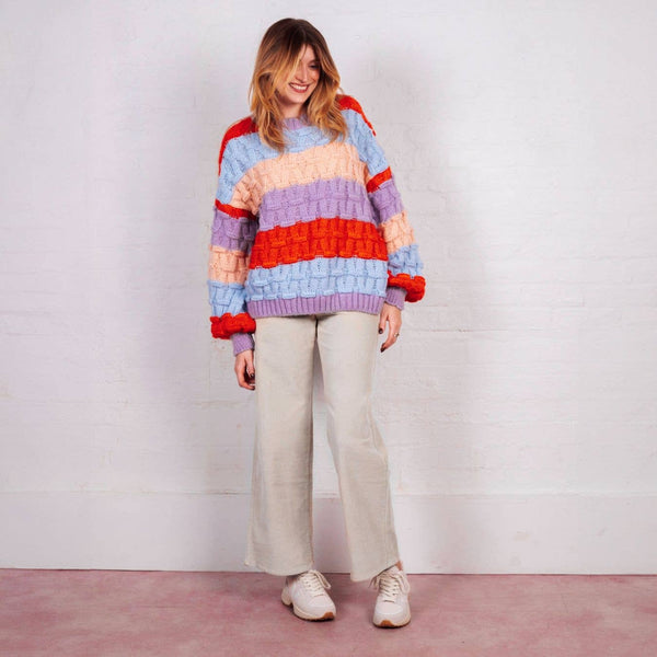 Mandy Criss-Cross Stripe Sweater