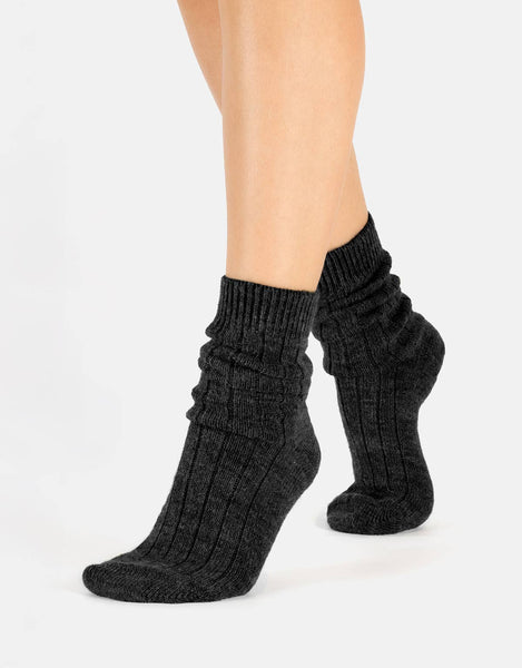 Alpaca Wool Ribbed Winter Socks