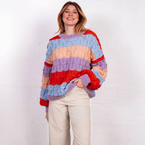 Mandy Criss-Cross Stripe Sweater