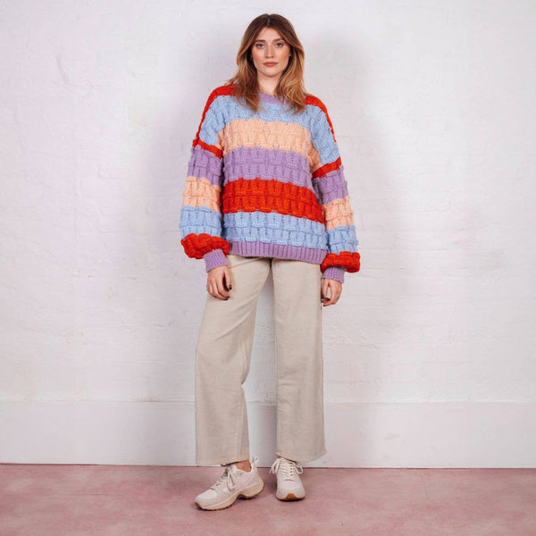 Mandy Criss-Cross Stripe Sweater