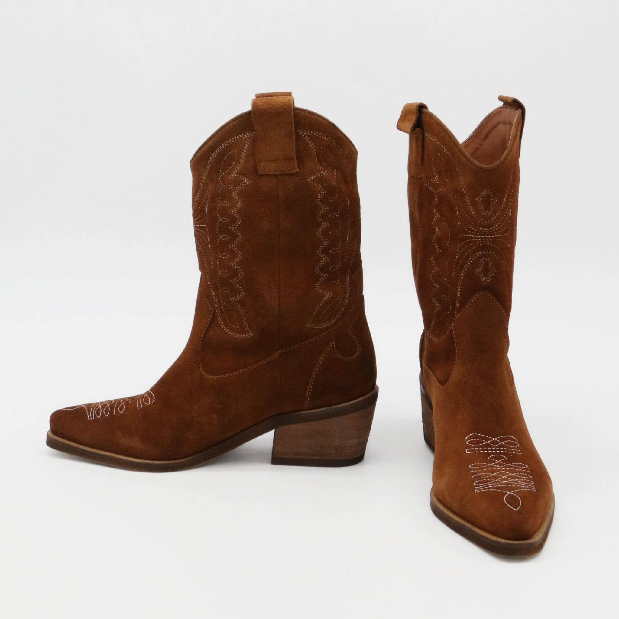 STIVALI NEW YORK - Unstoppable western cowboy boots tan suede womens shoes,STIVALI NEW YORK - Shopidpearl