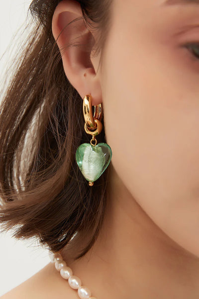 Classicharms Esmée Glaze Heart Dangle Earrings,Classicharms - Shopidpearl