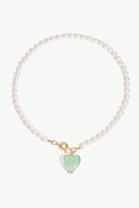 Classicharms Esmée Glaze Heart Pendant Pearl Necklace,Classicharms - Shopidpearl
