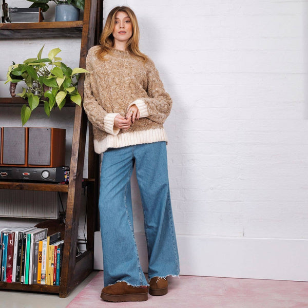 Jennie Cable Marled Sweater