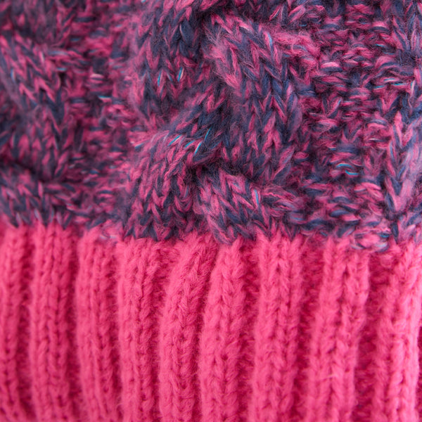 Cara & The Sky - Jennie Cable High Neck Balloon Sleeve Jumper - Denim,Cara & The Sky - Shopidpearl