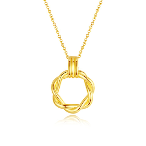 Classicharms El¨ Twisted Hoop Pendant Necklace - shopidPearl