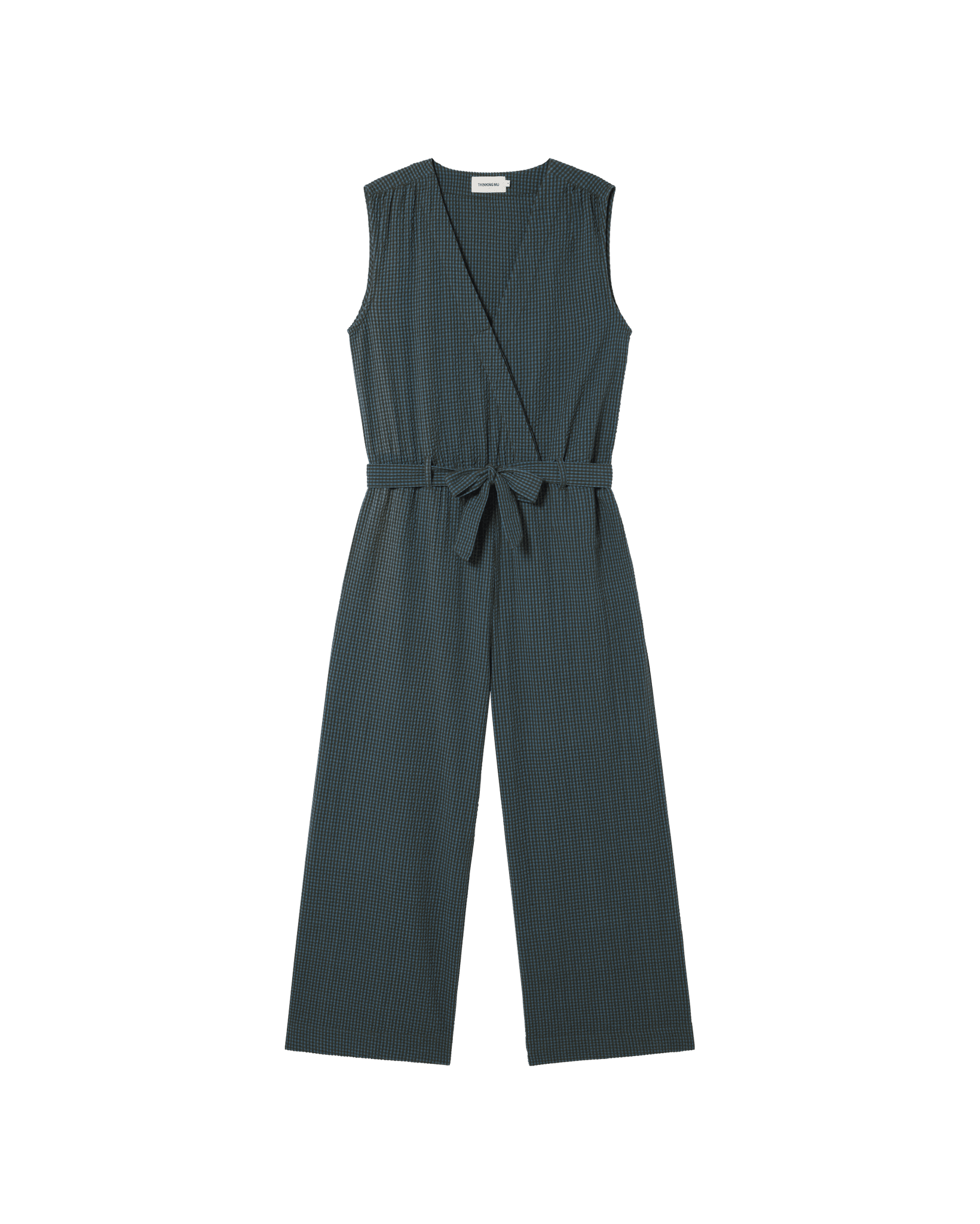 Thinking Mu Seersucker Winona Jumpsuit,Thinking Mu - Shopidpearl