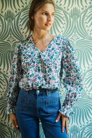 Daisy Winter Floral Blouse - shop idPearl