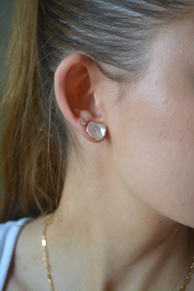 Carolina Wong Self Love Pink 18K Gold Earrings - shop idPearl