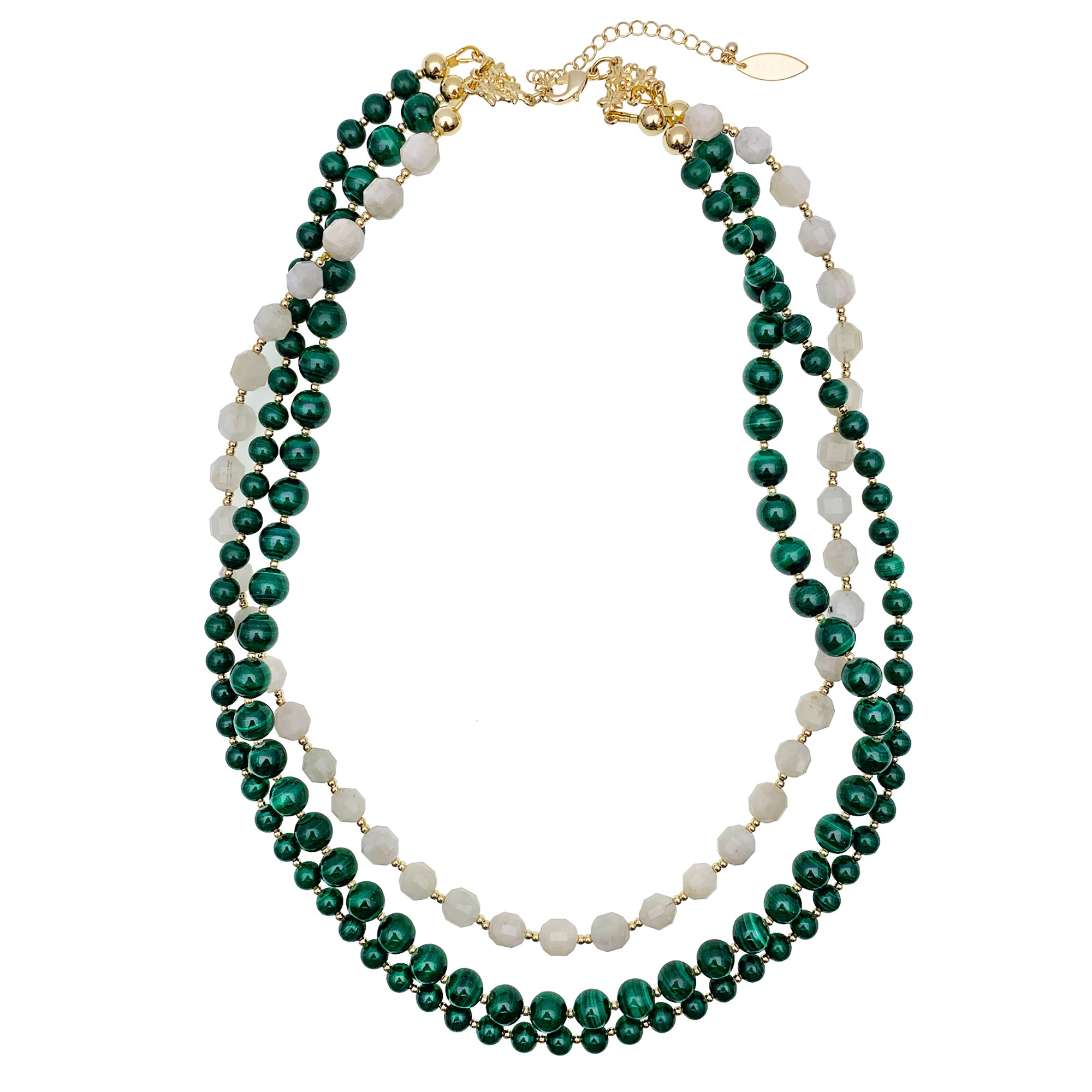 Farra Triple Strand Malachite Necklace,Farra Jewelry - Shopidpearl