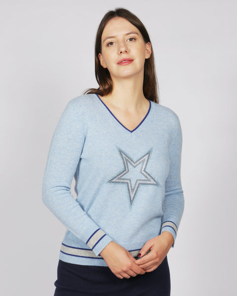 Adeela Salehjee Hampstead Cashmere V Neck Sweater - shop idPearl