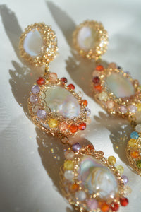 Iris Rainbow Baroque Pearl Drop Earrings - Shopidpearl