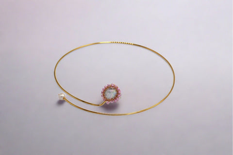 Lolly Polka Sculpture Collar Necklace - Shopidpearl