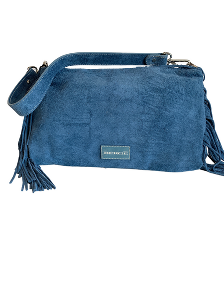 Miura Fringed Zip Top Bag,Berge - Shopidpearl