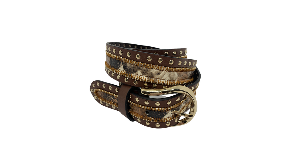 Black gold studded belt hot sale