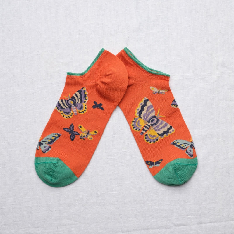 Orange Butterfly Ankle Socks - shop idPearl