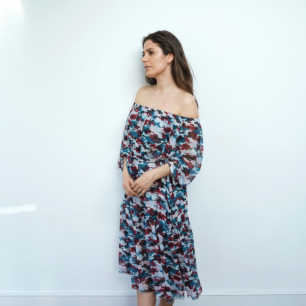 Eluroom Sunset Camo Print Ausus Dress - shop idPearl