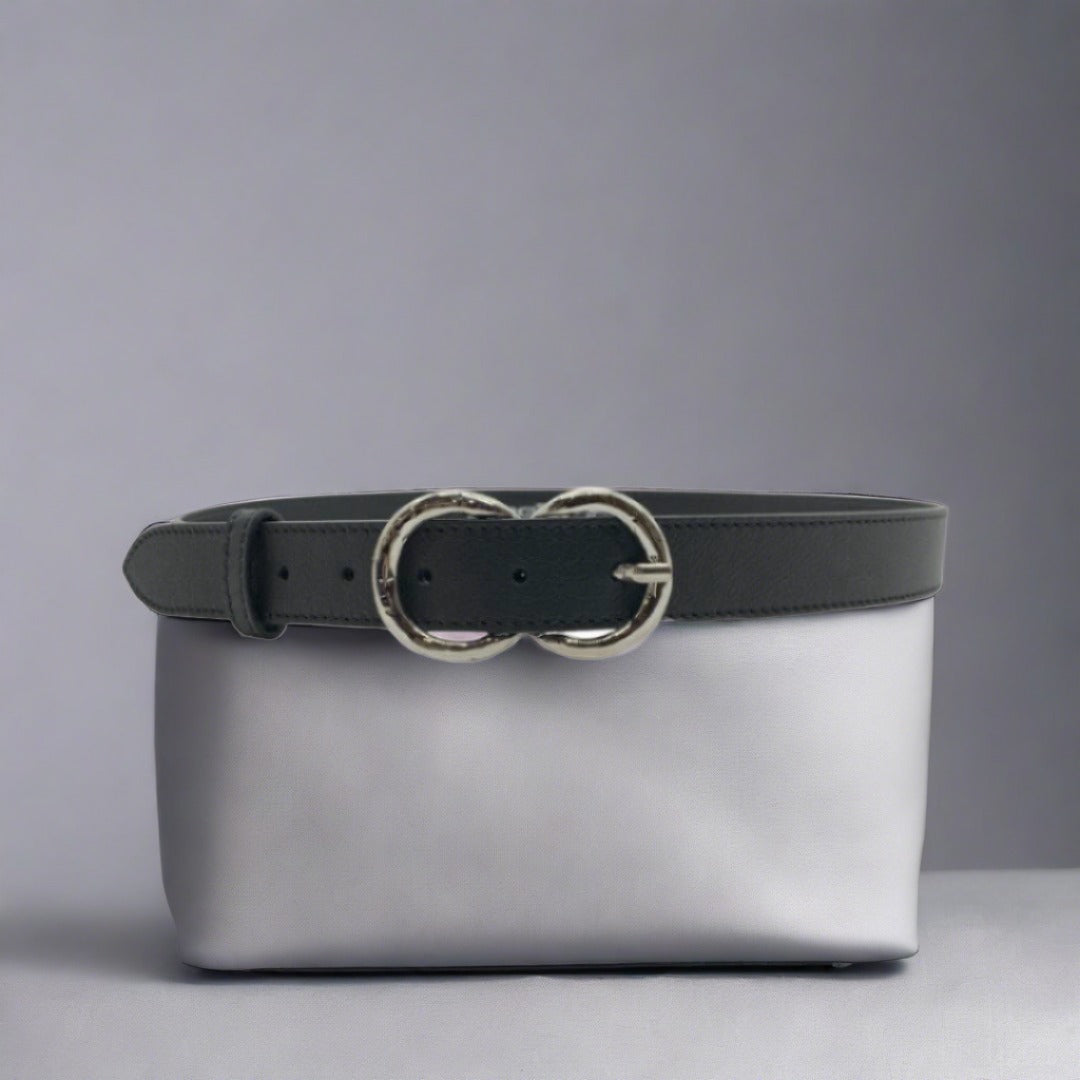 No. 618, Double Ring Leather Belt in Black by Billykirk