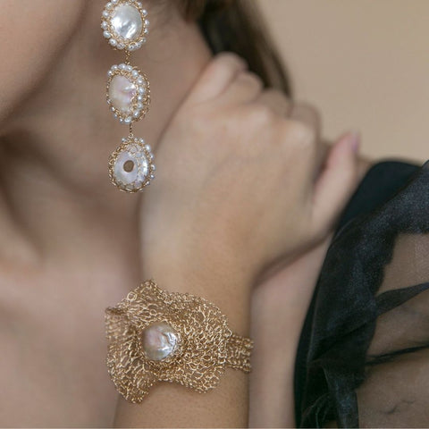 Flora Gold Filled Baroque Pearl Bracelet - idPearl