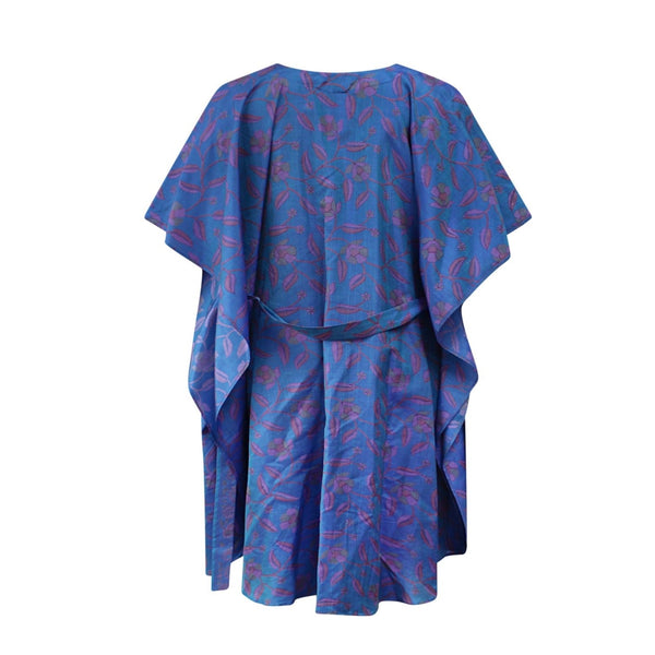 Eluroom Floral Neem Silk Wrap Dress - shop idPearl