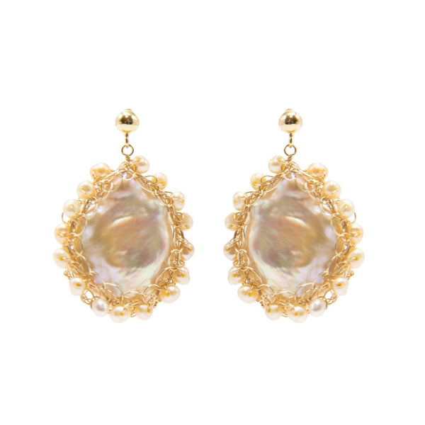 Polka Rainbow Baroque Pearl Earrings - shop idPearl