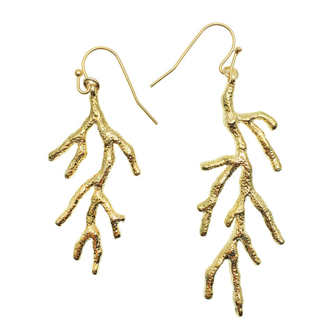Gold Coral Earrings - shop idPearl