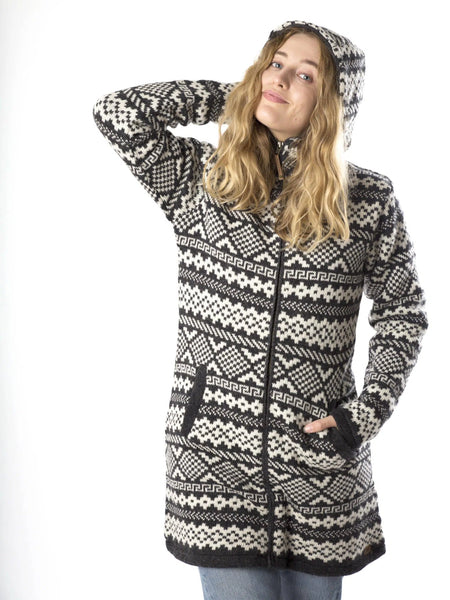 Fuza Wool Scandinavian Hood Sweater Coat,Fuza Wool - Shopidpearl