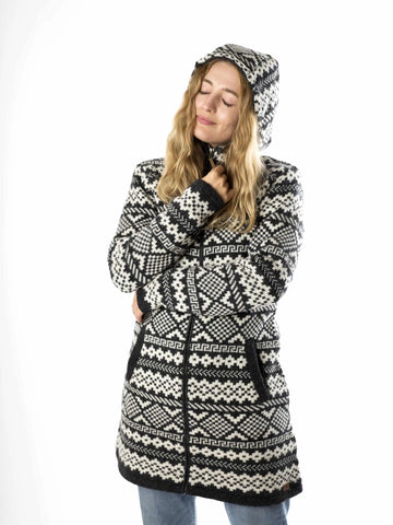 Fuza Wool Scandinavian Hood Sweater Coat,Fuza Wool - Shopidpearl