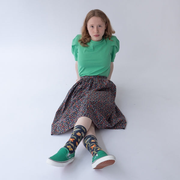 Slate Flower Socks - shop idPearl