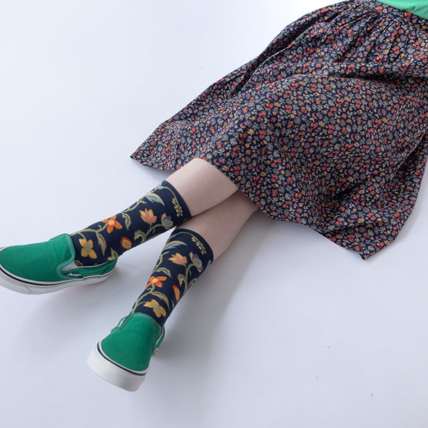 Slate Flower Socks - shop idPearl