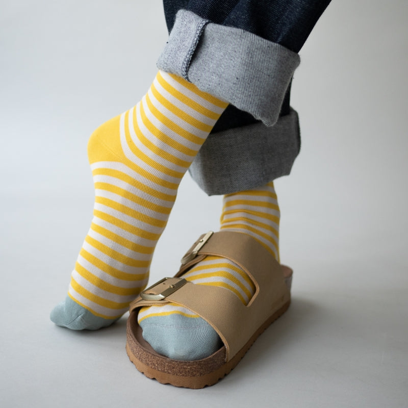 Mimosa Stripe Socks - shop idPearl