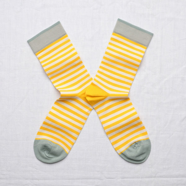 Mimosa Stripe Socks - shop idPearl