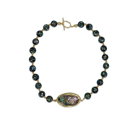 Ula Abalone Mosaic Necklace - idPearl