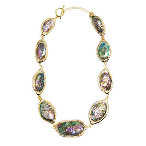 Ula 18K Gold Plated Abalone Necklace - idPearl